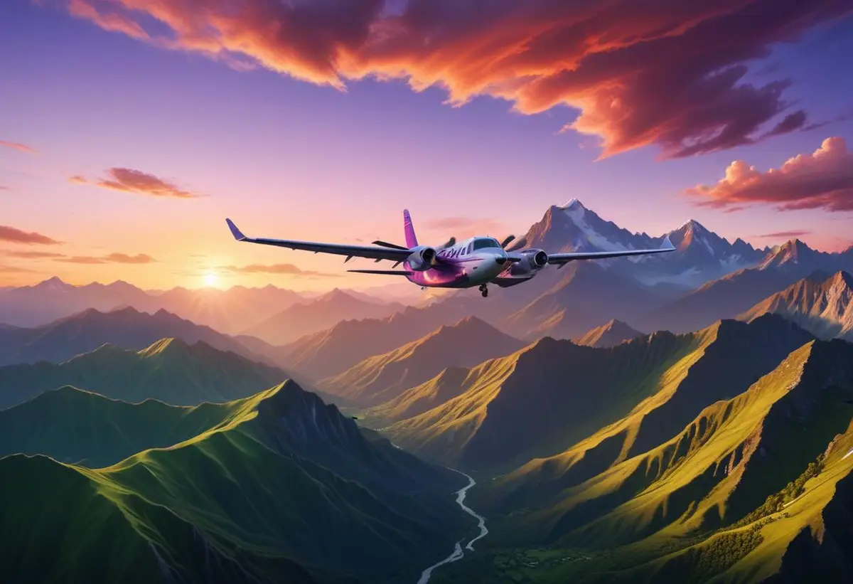 Flygplan i luften illustration