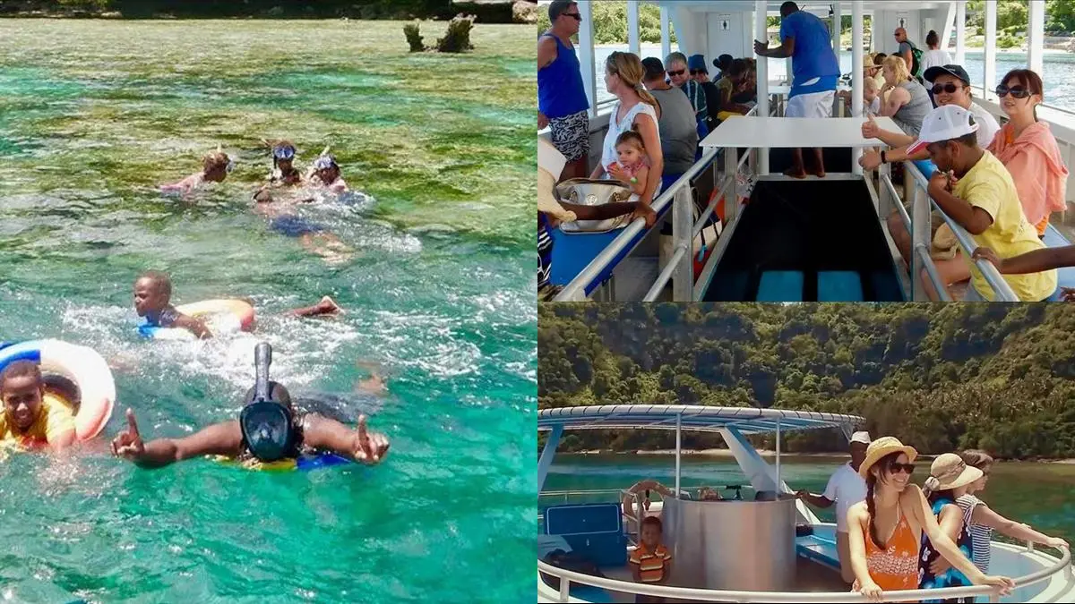Glass Bottom Boat-tur och snorklingäventyr i Port Vila illustration