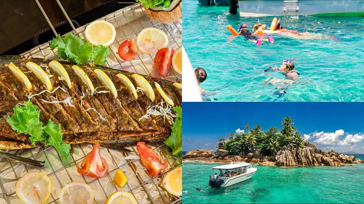 Praslin: Hela dagen båtutflykt till Curieuse och St. Pierre med lunch Illustration