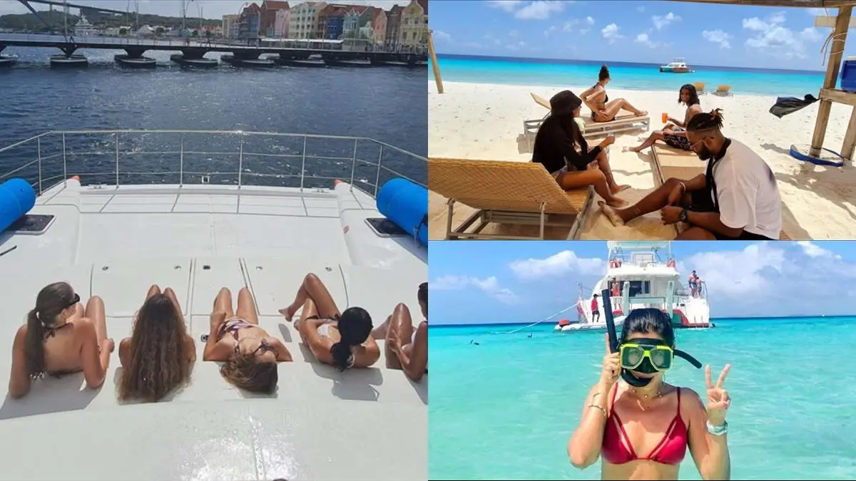 Upplev Klein Curaçao med Relaxande Båttur och Öppen Bar illustration
