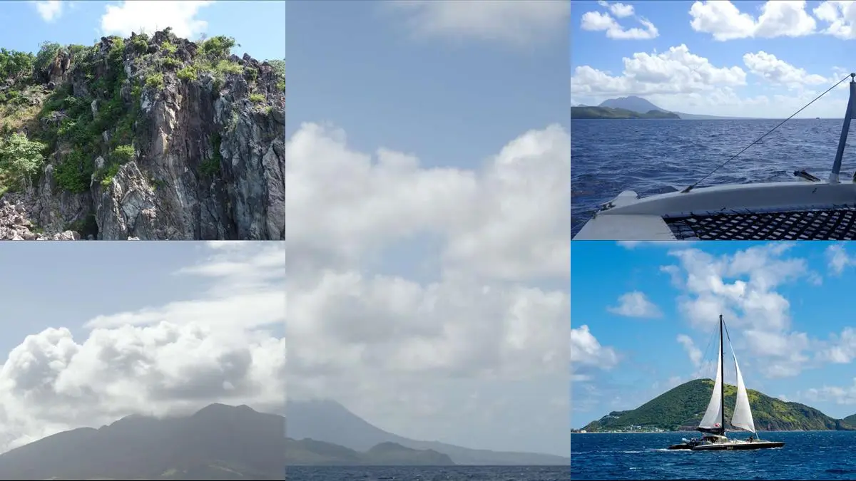Upptäck St. Kitts och Nevis med en katamaranutflykt inklusive bar och lunch illustration